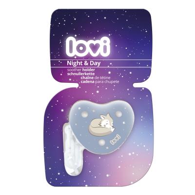 LOVI Night &amp; Day Soother Holder Boy Клипс за биберон за деца 1 бр