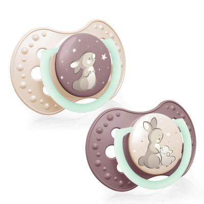 LOVI Night &amp; Day Dynamic Soother Girl 0-3m Биберон за деца 2 бр