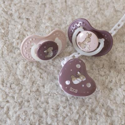 LOVI Night &amp; Day Soother Holder Girl Клипс за биберон за деца 1 бр