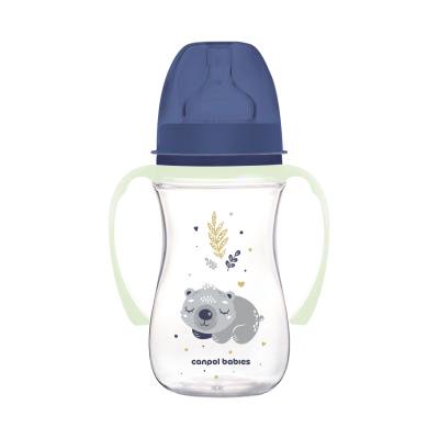 Canpol babies Sleepy Koala Easy Start Anti-Colic Bottle Blue 3m+ Бебешко шише за деца 240 ml