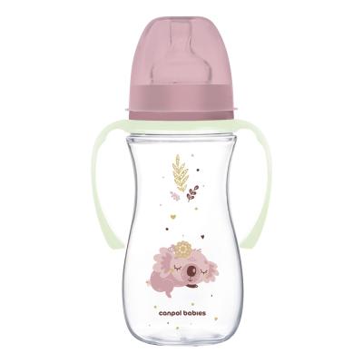 Canpol babies Sleepy Koala Easy Start Anti-Colic Bottle Pink 12m+ Бебешко шише за деца 300 ml