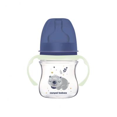 Canpol babies Sleepy Koala Easy Start Anti-Colic Bottle Blue 0m+ Бебешко шише за деца 120 ml