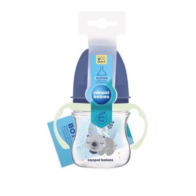 Canpol babies Sleepy Koala Easy Start Anti-Colic Bottle Blue 0m+ Бебешко шише за деца 120 ml