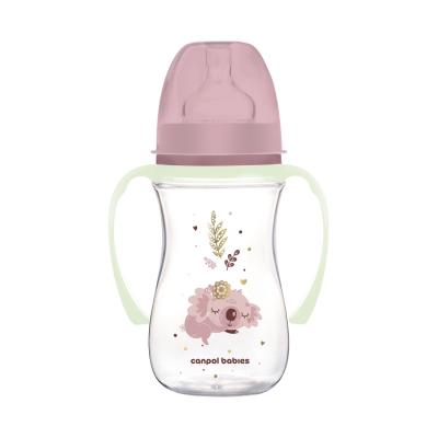 Canpol babies Sleepy Koala Easy Start Anti-Colic Bottle Pink 3m+ Бебешко шише за деца 240 ml