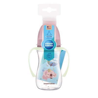 Canpol babies Sleepy Koala Easy Start Anti-Colic Bottle Pink 3m+ Бебешко шише за деца 240 ml