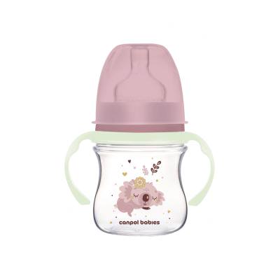 Canpol babies Sleepy Koala Easy Start Anti-Colic Bottle Pink 0m+ Бебешко шише за деца 120 ml