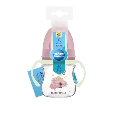 Canpol babies Sleepy Koala Easy Start Anti-Colic Bottle Pink 0m+ Бебешко шише за деца 120 ml