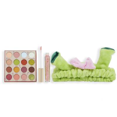 Makeup Revolution London Shrek Family Ogre Set Подаръчен комплект палитра сенки за очи 12,8 g+ гланц за устни 3 ml + козметична лента за глава 1 бр