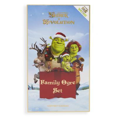 Makeup Revolution London Shrek Family Ogre Set Подаръчен комплект палитра сенки за очи 12,8 g+ гланц за устни 3 ml + козметична лента за глава 1 бр