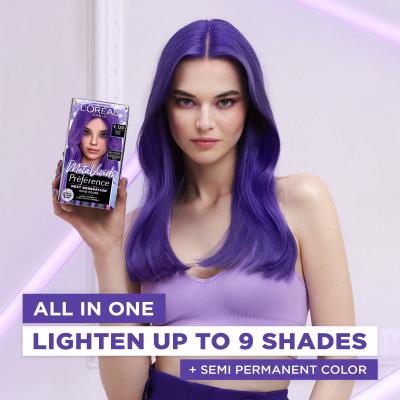 L&#039;Oréal Paris Préférence Meta Vivids Боя за коса за жени 75 ml Нюанс 9.120 Meta Lilac