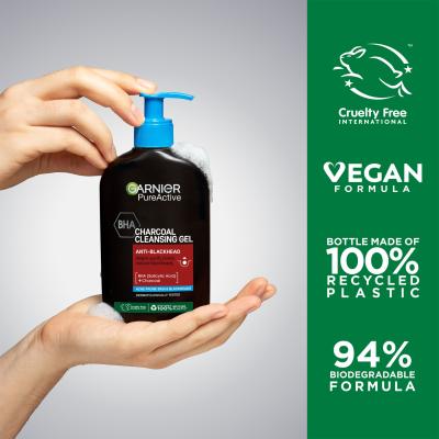 Garnier Pure Active Charcoal Cleansing Gel Почистващ гел 250 ml