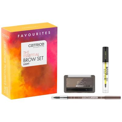 Catrice The Essential Brow Set Подаръчен комплект молив за вежди Eye Brow Stylist 1,6 g 020 Date With Ash-Ton + пудра за вежди Brow Powder Waterproof 4 g 010 Ash Blond + гел за вежди Super Glue Brow Styling Gel 4 ml 010 Ultra Hold