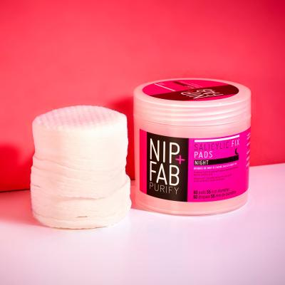 NIP+FAB Purify Salicylic Fix Night Pads Почистващи кърпички за жени 60 бр