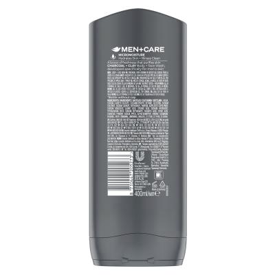 Dove Men + Care Charcoal + Clay Душ гел за мъже 400 ml