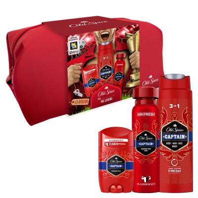 Old Spice Captain Подаръчен комплект деостик 50 ml + душ гел 3в1 250 ml + дезодорант 150 ml + козметична чанта