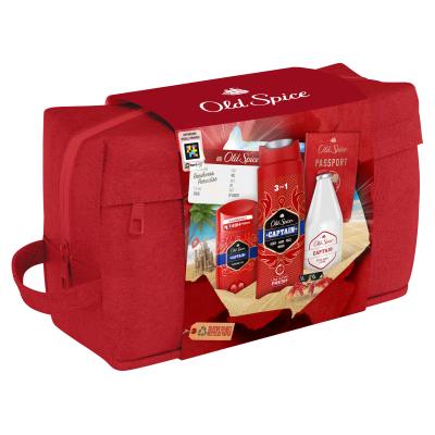 Old Spice Captain Подаръчен комплект деостик 50 ml + душ гел 3в1 250 ml + афтършейв 100 ml + козметична чанта