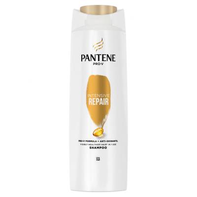 Pantene PRO-V Your Golden Me Time Kit Подаръчен комплект шампоан Intensive Repair 250 ml + балсам Intensive Repair 200 ml + масло за коса Keratin Protect Oil 100 ml + интензивна грижа за коса Serum Shots Intensive Repair 3x15 ml + козметична чантичка