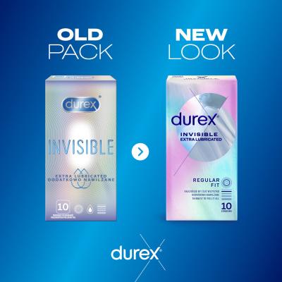 Durex Invisible Extra Lubricated Презерватив за мъже Комплект