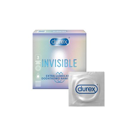 Durex Invisible Extra Lubricated Презерватив за мъже Комплект