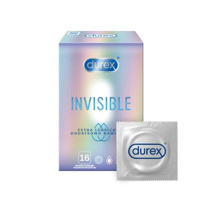 Durex Invisible Extra Lubricated Презерватив за мъже Комплект