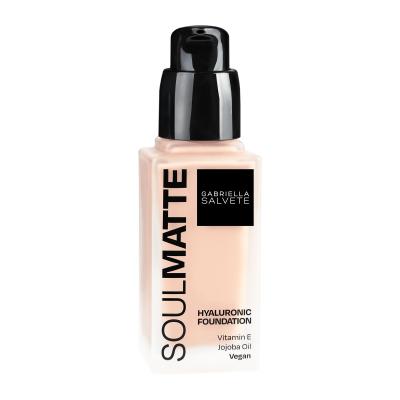 Gabriella Salvete Soulmatte Hyaluronic Foundation Фон дьо тен за жени 30 ml Нюанс 01C Porcelain Cold