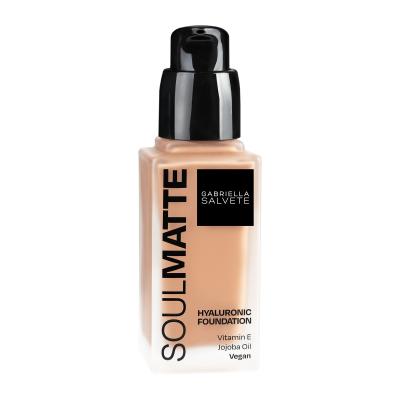 Gabriella Salvete Soulmatte Hyaluronic Foundation Фон дьо тен за жени 30 ml Нюанс 04W Golden Sand Warm