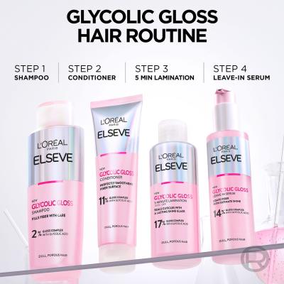 L&#039;Oréal Paris Elseve Glycolic Gloss Leave-In Serum Серум за коса за жени 150 ml