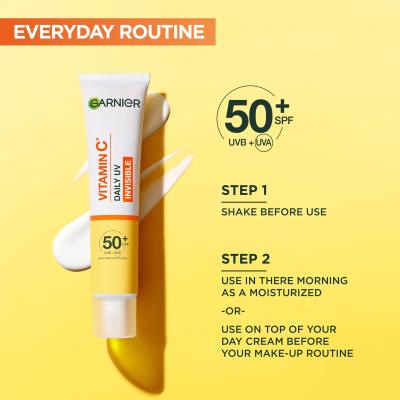 Garnier Skin Naturals Vitamin C Daily UV Invisible SPF50+ Дневен крем за лице за жени 40 ml