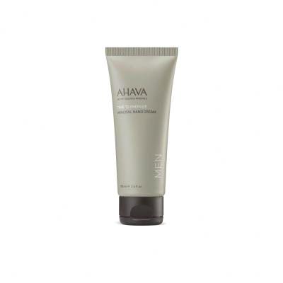 AHAVA Men Time To Energize Подаръчен комплект крем за лице Age Control Moisturizing Cream 50 ml + душ гел Mineral Shower Gel 100 ml + крем за ръце Mineral Hand Cream 100 ml + козметична чантичка