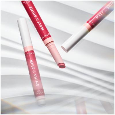 Catrice Melt &amp; Shine Juicy Lip Balm Балсам за устни за жени 1,3 g Нюанс 020 Beach Blossom