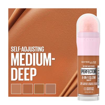 Maybelline Instant Anti-Age Perfector 4-In-1 Glow Фон дьо тен за жени 20 ml Нюанс 03 Medium Deep