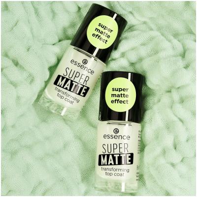 Essence Super Matte Transforming Top Coat Лак за нокти за жени 8 ml