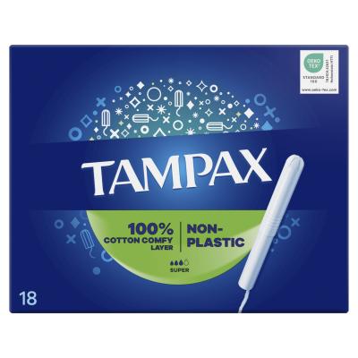 Tampax Non-Plastic Super Тампон за жени Комплект