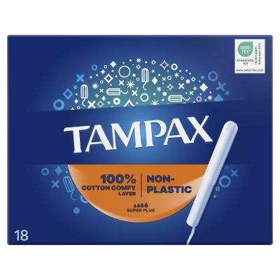 Tampax Non-Plastic Super Plus Тампон за жени Комплект