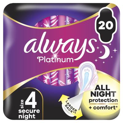 Always Platinum Secure Night Дамска превръзка за жени Комплект