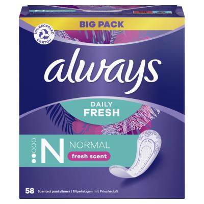 Always Daily Fresh Normal Fresh Scent Ежедневна дамска превръзка за жени Комплект