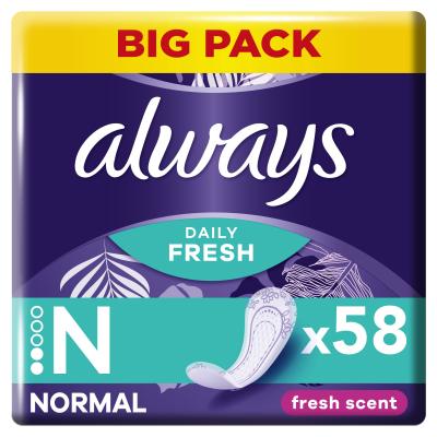 Always Daily Fresh Normal Fresh Scent Ежедневна дамска превръзка за жени Комплект