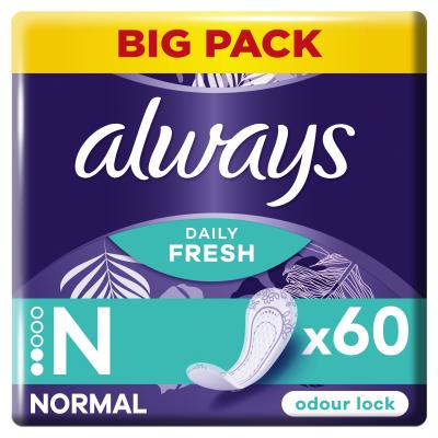 Always Daily Fresh Normal Odour Lock Ежедневна дамска превръзка за жени Комплект