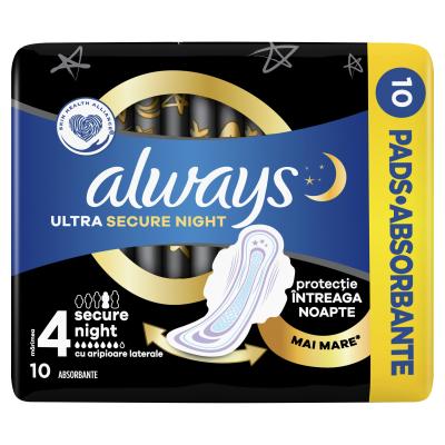 Always Ultra Secure Night Дамска превръзка за жени Комплект