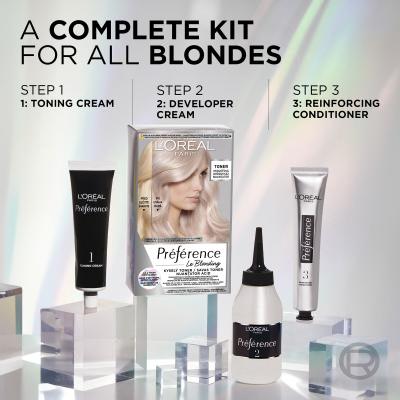 L&#039;Oréal Paris Préférence Le Blonding Toner Боя за коса за жени 60 ml Нюанс Platinum Pearl