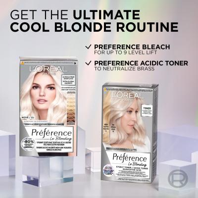 L&#039;Oréal Paris Préférence Le Blonding Toner Боя за коса за жени 60 ml Нюанс Platinum Ice