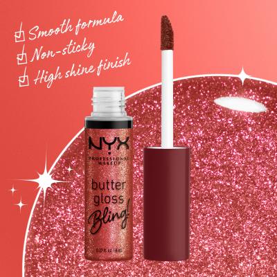 NYX Professional Makeup Butter Gloss Bling Блясък за устни за жени 8 ml Нюанс 07 Big Spender