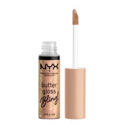 NYX Professional Makeup Butter Gloss Bling Блясък за устни за жени 8 ml Нюанс 01 Bring The Bling