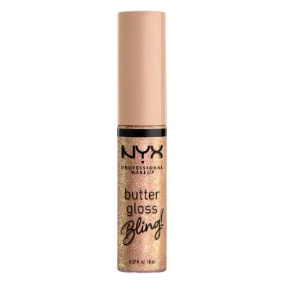 NYX Professional Makeup Butter Gloss Bling Блясък за устни за жени 8 ml Нюанс 01 Bring The Bling