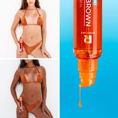 Byrokko Shine Brown Beta Carotene Tanning Maximiser Oil Слънцезащитна козметика за тяло за жени 150 ml