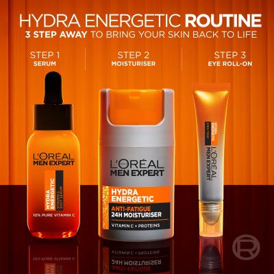 L&#039;Oréal Paris Men Expert Hydra Energetic Vitamin C Shot Serum Серум за лице за мъже 30 ml