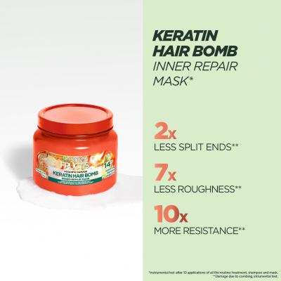 Garnier Fructis Goodbye Damage Keratin Hair Bomb Маска за коса за жени 320 ml