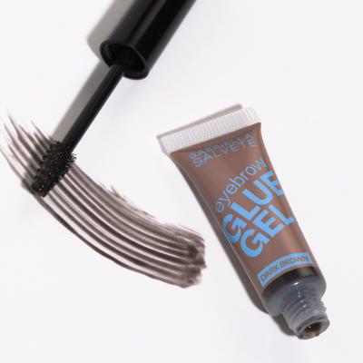 Gabriella Salvete Denim Story Brow Style Eyebrow Glue Gel Спирала за вежди за жени 6 ml Нюанс Dark Brown