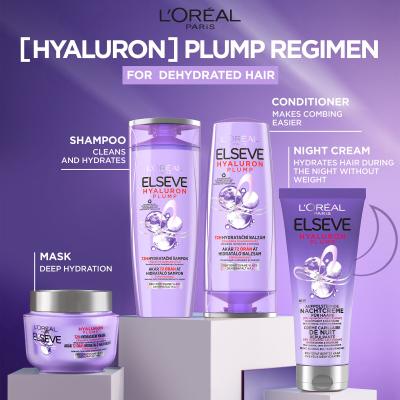 L&#039;Oréal Paris Elseve Hyaluron Plump Night Cream Маска за коса за жени 200 ml