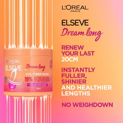 L&#039;Oréal Paris Elseve Dream Long XXL Fiber Mask Маска за коса за жени 400 ml